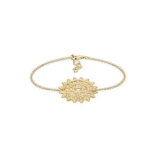 Elli 0201721217_16 - bracciale da donna in argento 925 parzialmente placcato oro, 16 cm