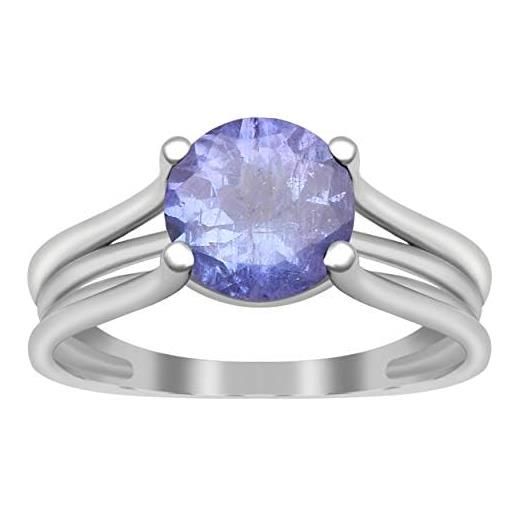 Shine Jewel anello solitario in argento sterling 925 con gemma di tanzanite da 2,75 ctw (12)