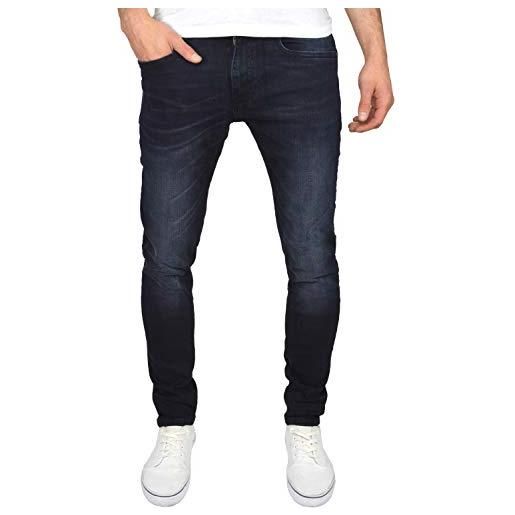 Duck and Cover - jeans da uomo maylead sbiaditi elasticizzati slim fit - blu - 38w x 34l
