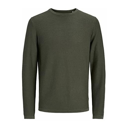 JACK & JONES jjewind knit crew neck noos, nero, xs uomo