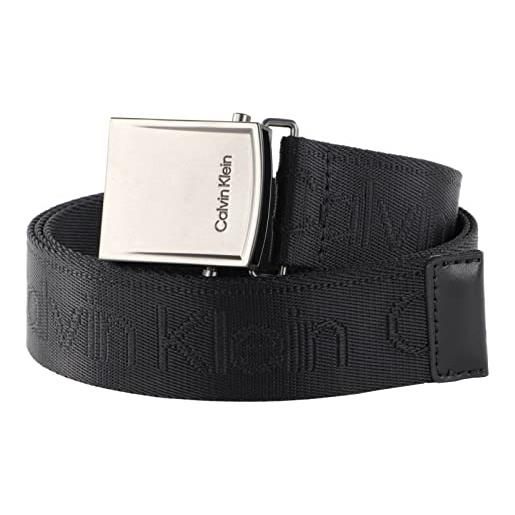 Calvin Klein casual utility plaque webbing belt w90 black