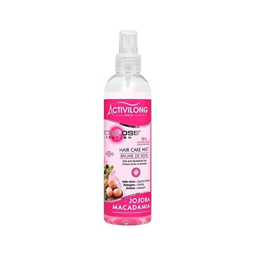 Activilong actigloss nourish - spray per la cura della macadamia/jojoba, 250 ml, lotto di 3