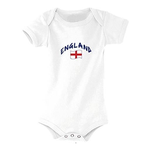 Supportershop bambini england baby body, bambino, 5060570681516, white, 3-6 mesi