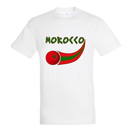 Supportershop maroc, t-shirt ragazzo, bianco, xxl
