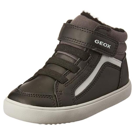 Geox b gisli boy f, scarpe da ginnastica, black dk grey, 25 eu