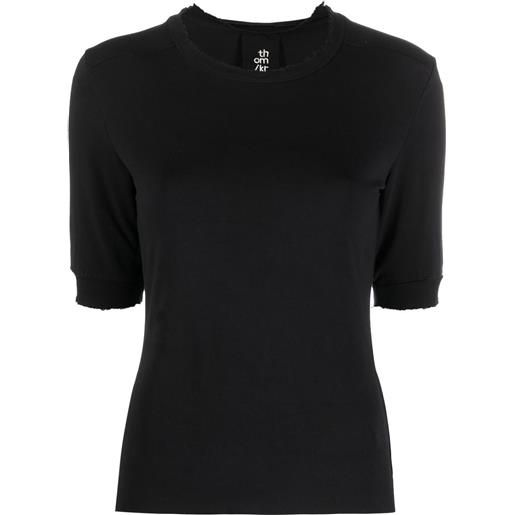 Thom Krom t-shirt con effetto vissuto - nero