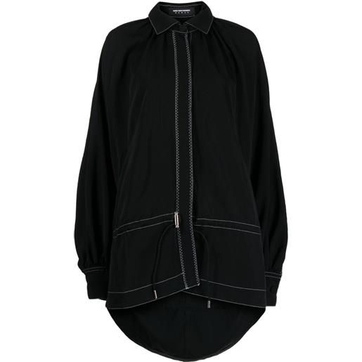 Kiko Kostadinov giacca con cuciture a contrasto oversize - nero