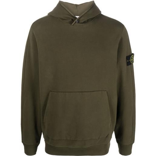 Stone Island felpa con applicazione - verde