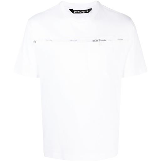 Palm Angels t-shirt girocollo con logo - bianco