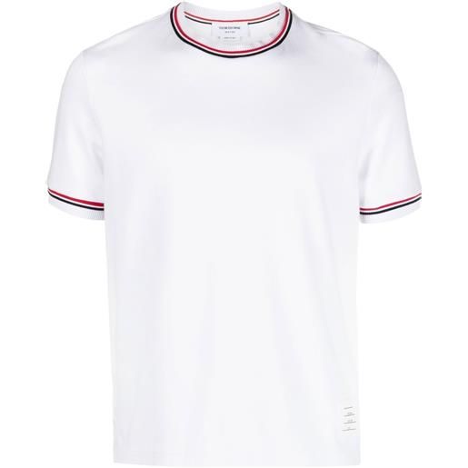 Thom Browne t-shirt girocollo con applicazione - bianco