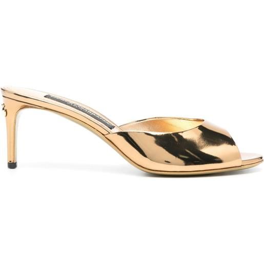 Dolce & Gabbana mules metallizzate 70mm - oro