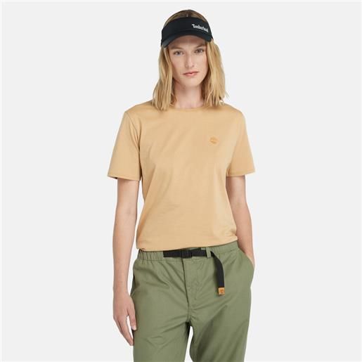 Timberland t-shirt dunstan da donna in marrone chiaro marrone