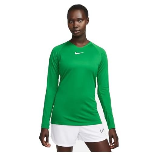 Nike womens soccer jersey w nk df park 1stlyr jsy ls, pine green/white, av2610-302, l