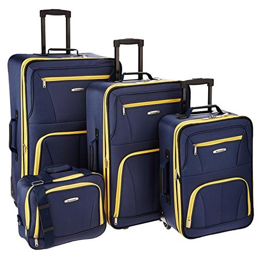 Rockland bagagli journey softside verticale set, marina militare, taglia unica, set di 4 bagagli