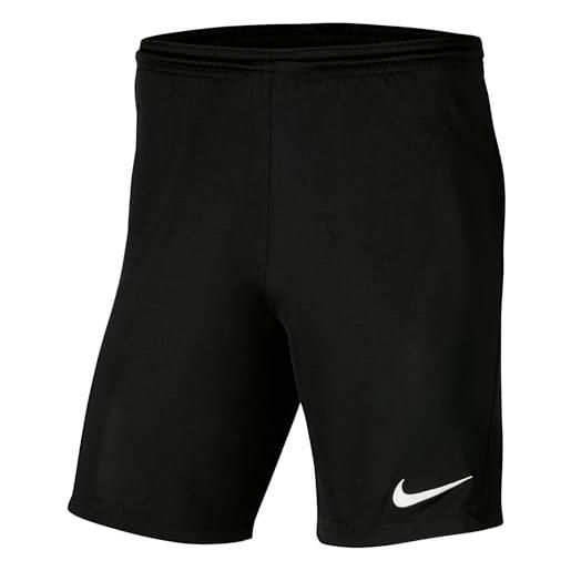 Nike m nk dry park iii short nb k, pantaloncini sportivi uomo, black/white, m