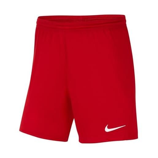 Nike w nk dry park iii short nb k, pantaloncini sportivi donna, university red/white, xs