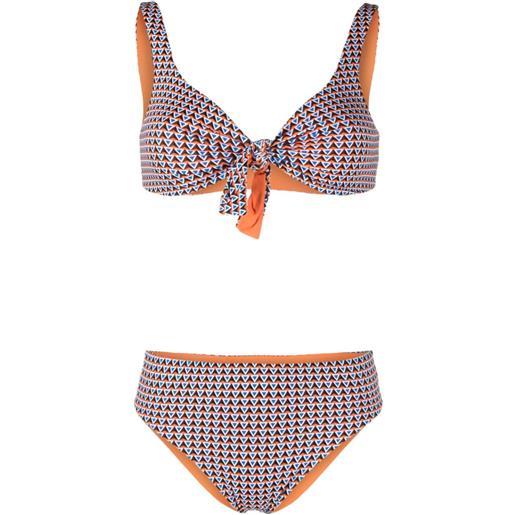 Fisico set bikini con stampa - arancione