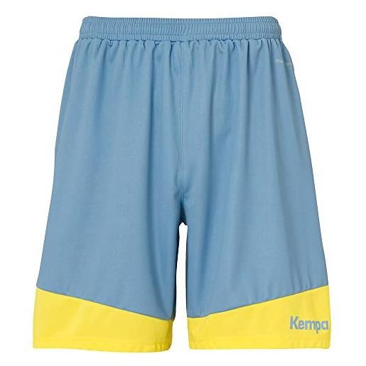 Kempa emotion 2.0 shorts, pantaloni bambino, blau/limonengelb, 164 (eu)