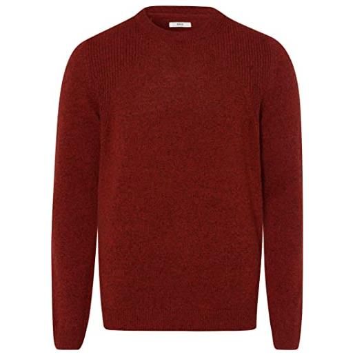BRAX style rick lampswool-maglione moderno in lana d'agnello di alta qualità, rosso bordeaux, xxl uomo