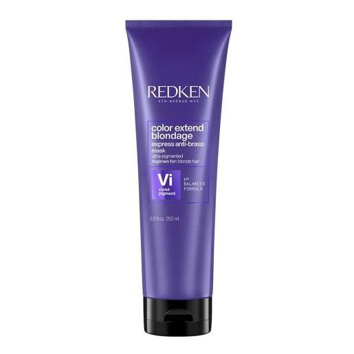 Redken color extend blondage express anti-brass maschera per capelli biondi per neutralizzare i toni del giallo 250 ml per donna