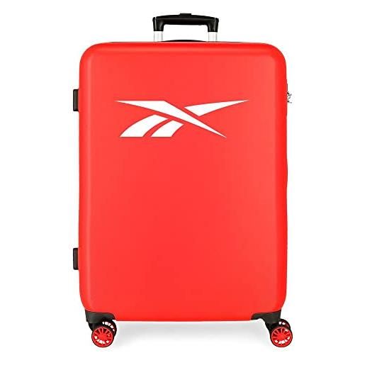 Reebok valigia Reebok portland media rossa 48x68x26 cm rigida abs chiusura laterale a combinazione 70l 3 kg 4 doppie ruote