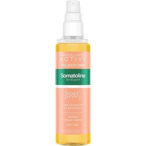 Somatoline skin. Expert olio secco spray post sport rimodellante active 125ml