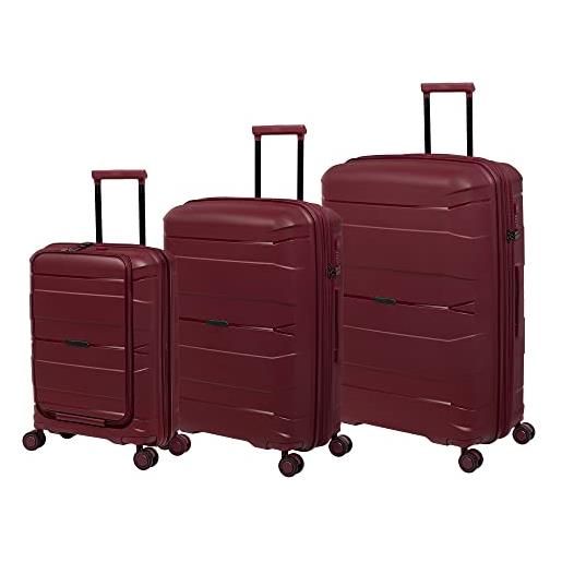 it luggage momentous - set di 3 rotelle espandibili hardside a 8 ruote, rosso tedesco, 3 pc set, momentous - set di 3 rotelle espandibili hardside a 8 ruote