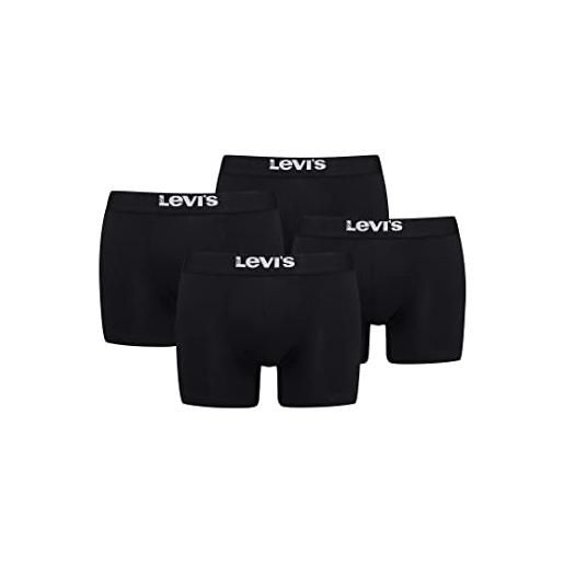 Levi's boxer da uomo in cotone biologico, confezione da 4 pezzi, nero , l