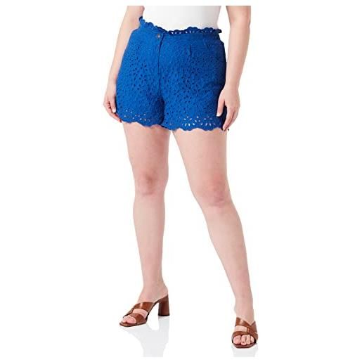 Pinko solare shorts cotone ricamo sa pantaloni, g00_blu surf sul web, 36 donna