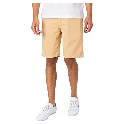 Wrangler casey chino shorts, pantaloncini uomo, beige (taos taupe), 33 w