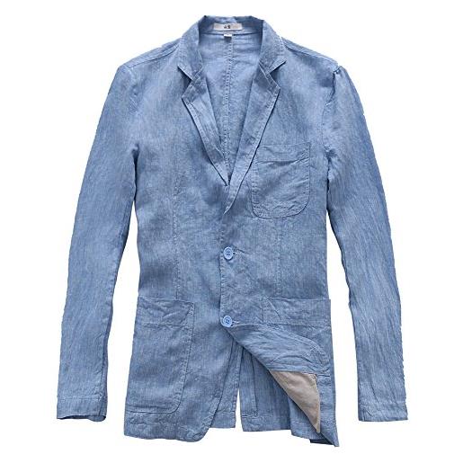 Insun uomo giacca in lino blazer da uomo casual estiva giacca blu navy it 52