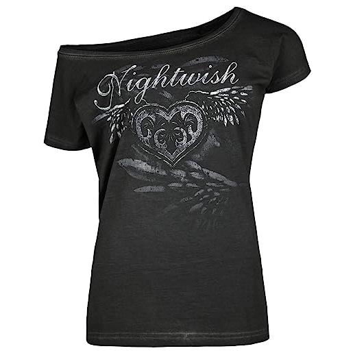 Nightwish stone angel donna t-shirt nero l 100% cotone regular