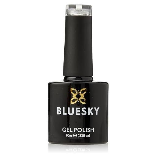 Bluesky smalto per unghie gel, silver glitter, a18, bagliore, argento (per lampade uv e led) - 10 ml