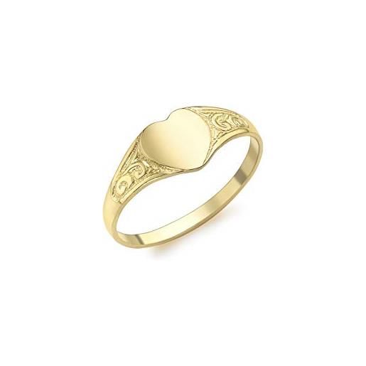 CARISSIMA anello in oro giallo 9 kt con cuore, taglia i, - donna, oro, l