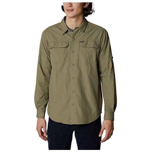 Columbia silver ridge eu 2.0 long sleeve shirt, camicia a maniche lunghe, uomo, verde (sage), s