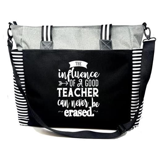 Brooke & Jess Designs borsa per insegnanti per lavoro - borsa da insegnante regalo per donne, regalo per insegnanti, influenza dell'insegnante loulou gray, large