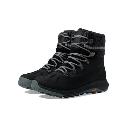 Merrell siren 4 thermo zip media wp, stivali da escursionismo donna, nero, 40.5 eu