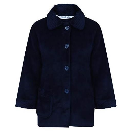 Slenderella ladies mini waffle bed jacket bj4300 blue 2xl