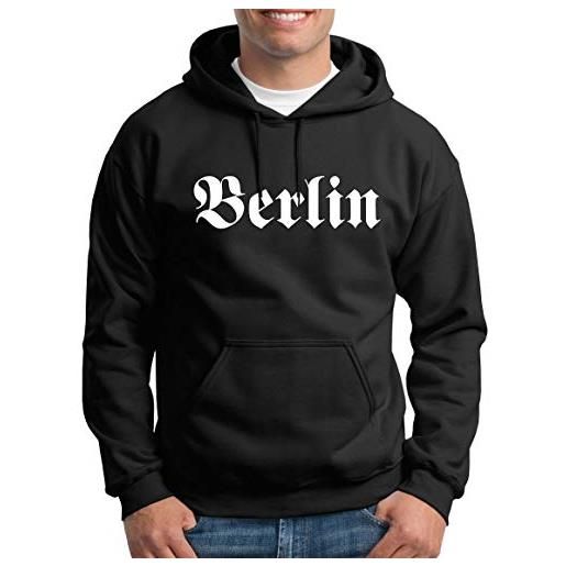 TShirt-People berlin städte - felpa con cappuccio, da uomo nero xxxl