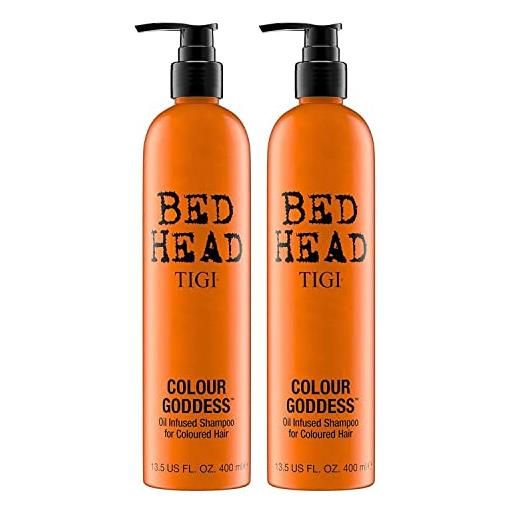 TIGI 2 x bed head colour goddess shampoo 400 ml