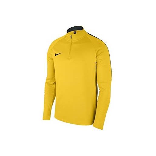 Nike academy18 drill top, t-shirt a manica lunga bambino, tour yellow/anthracite/(black), m