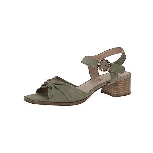 CAPRICE 9-9-28213-20, sandalo tacco donna, grigio (cemento scamosciato), 40 eu