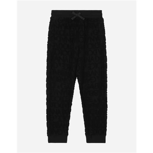 Dolce & Gabbana pantaloni jogging in spugna con logo jacquard