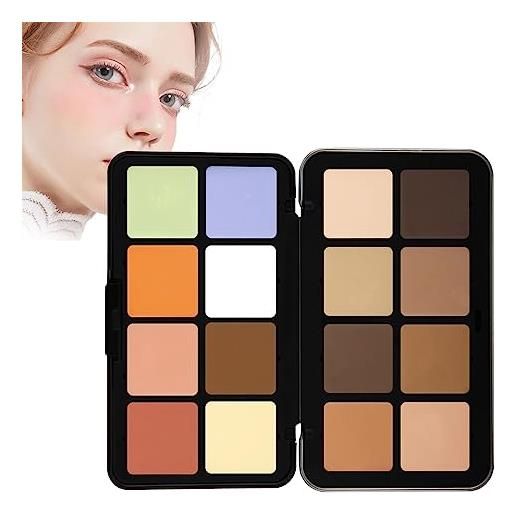 Mnsuid carla secret concealer palette, 12 color concealer foundation palette, long-wearing full-coverage makeup for flawless skin (makeup 4)