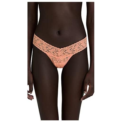 Hanky Panky signature lace, low rise thong, rolled slip a tanga, orange, one size donna