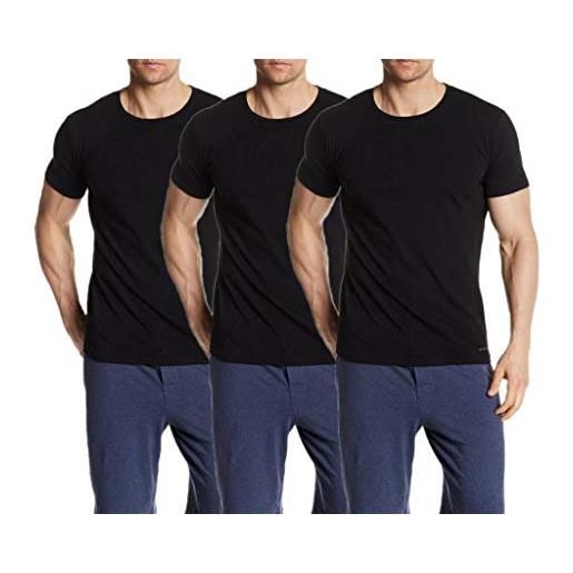 Diesel maglietta girocollo jake da uomo, confezione da 3, nero/nero/nero, m