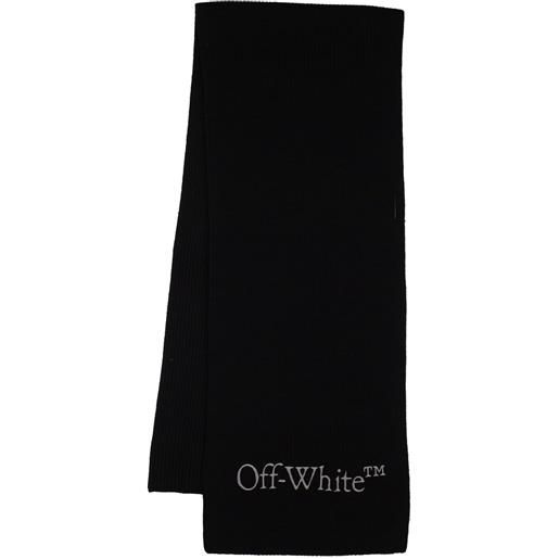 OFF-WHITE sciarpa bookish in maglia di lana