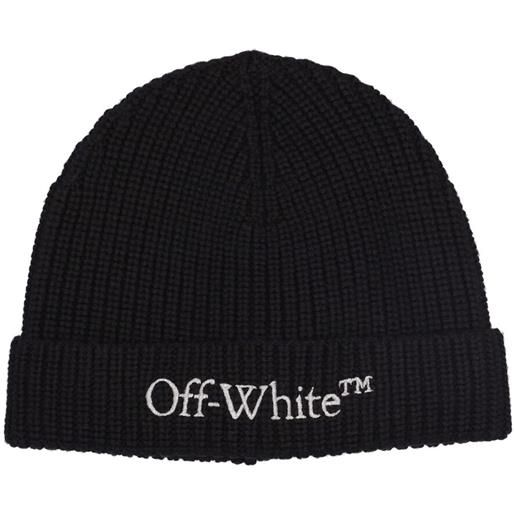 OFF-WHITE cappello beanie bookish in maglia di lana