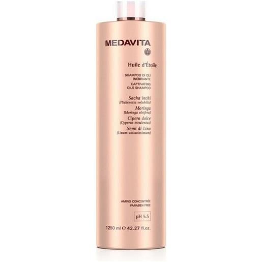 Medavita huile d'étoile shampoo di oli inebriante 1250ml - shampoo nutriente illuminante per tutti i tipi di capelli