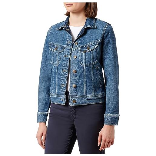 Lee giacca rider denim jacket, classic indaco, s donna